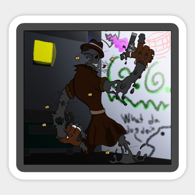 Bad part of town ft. Detective bubbs Sticker by Code-X